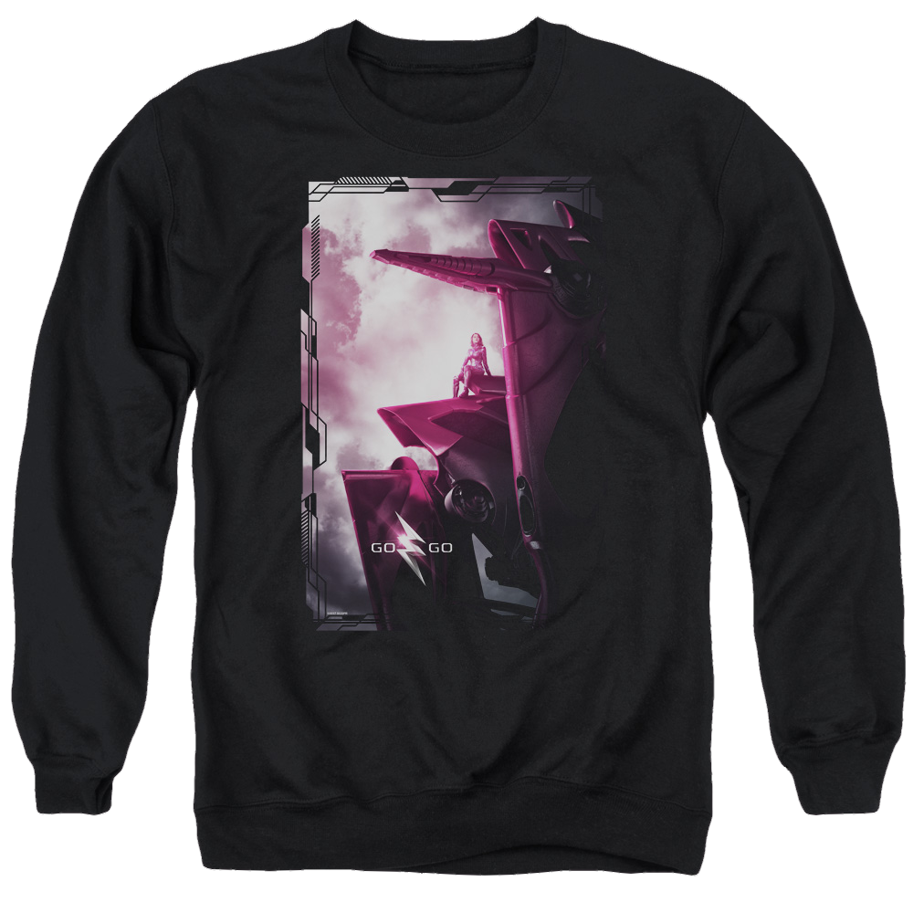 Power Rangers Pink Zord Poster Men's Crewneck Sweatshirt Men's Crewneck Sweatshirt Power Rangers