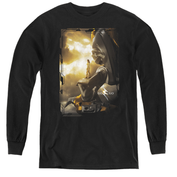 Power Rangers Movie Yellow Zord Poster - Youth Long Sleeve T-Shirt Youth Long Sleeve T-Shirt Power Rangers