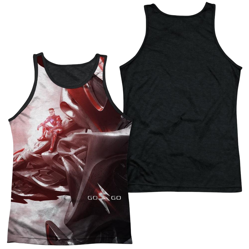 Power Rangers Red Zord Poster Men's Black Back Tank Men's Black Back Tank Power Rangers