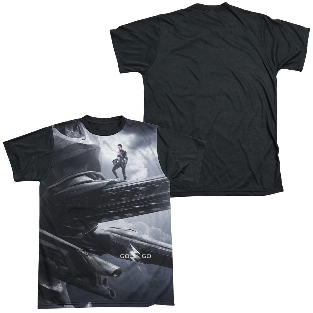Power Rangers Black Zord Poster Men's Black Back T-Shirt Men's Black Back T-Shirt Power Rangers