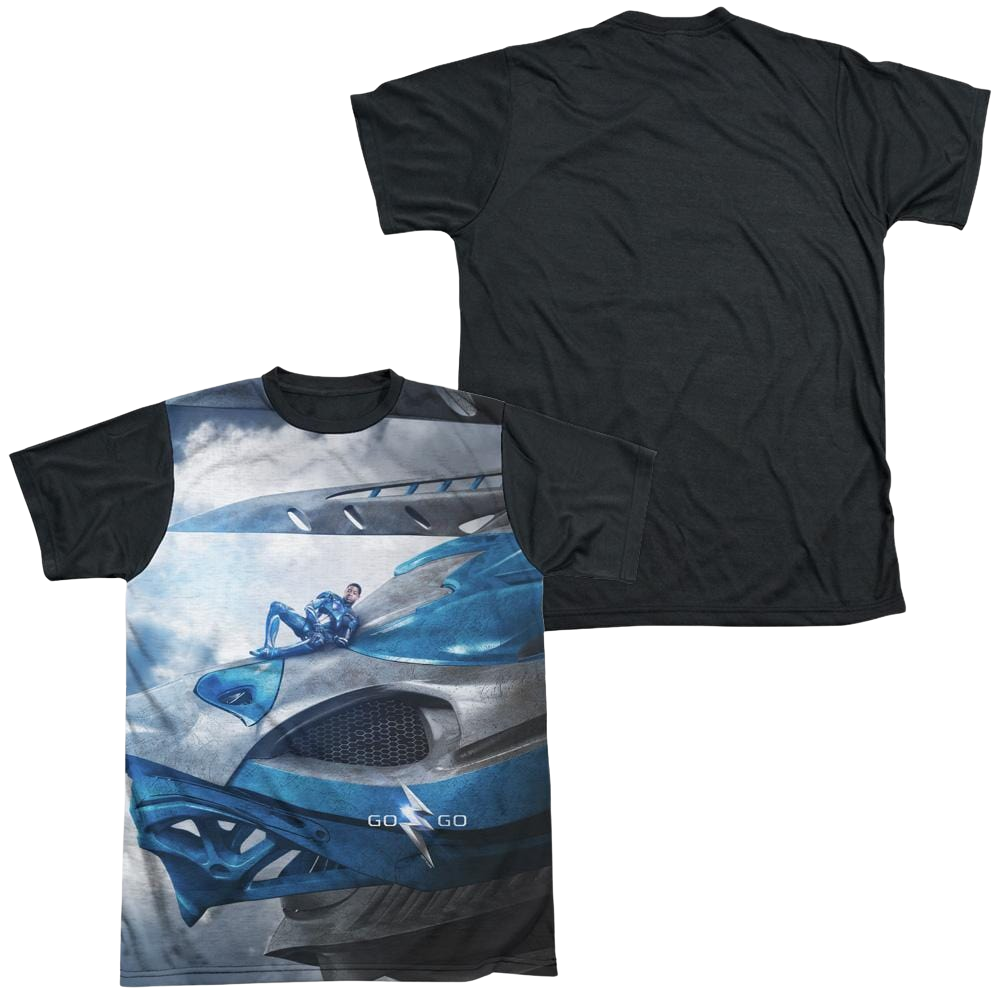 Power Rangers Blue Zord Poster Men's Black Back T-Shirt Men's Black Back T-Shirt Power Rangers