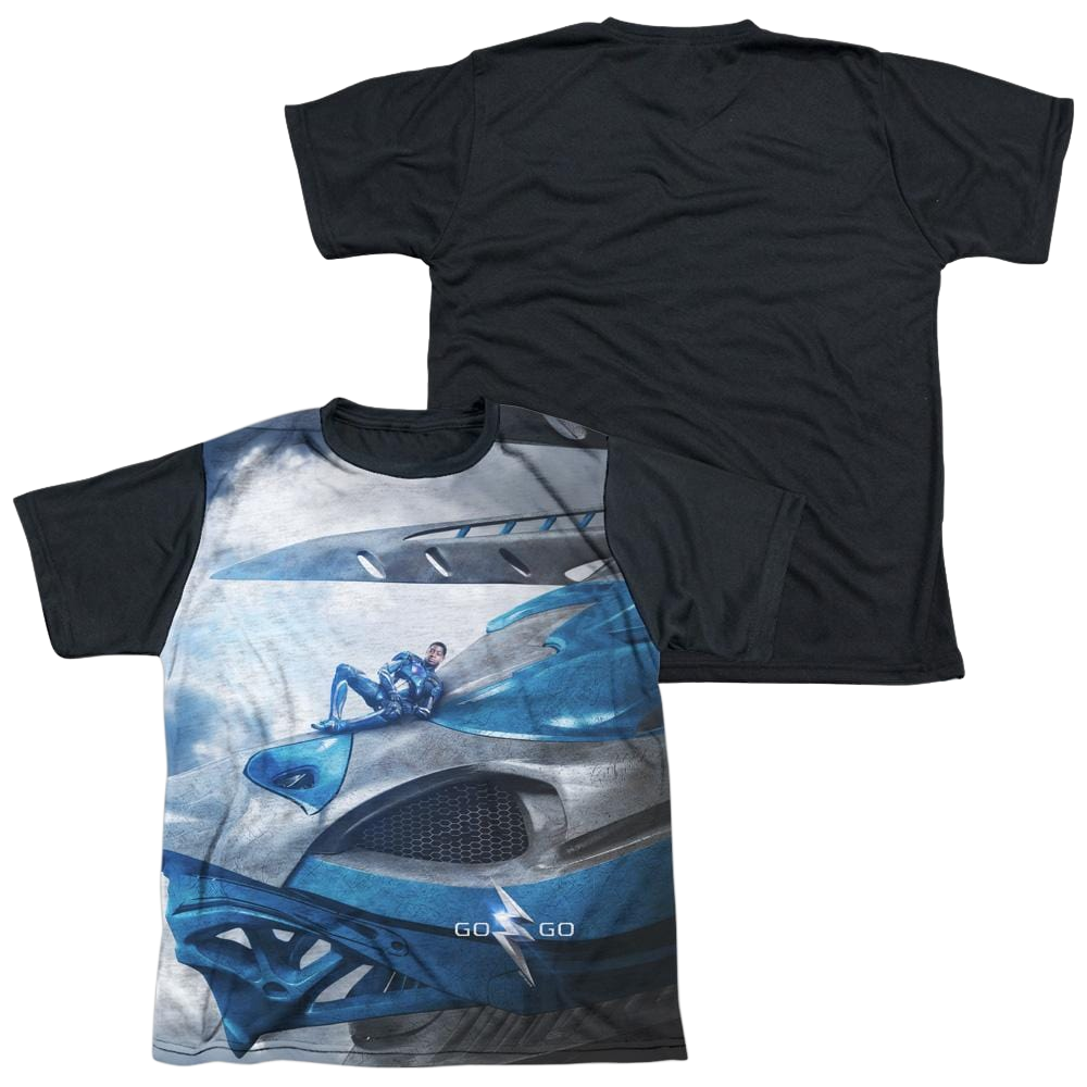Power Rangers Blue Zord Poster Youth Black Back T-Shirt (Ages 8-12) Youth Black Back T-Shirt (Ages 8-12) Power Rangers