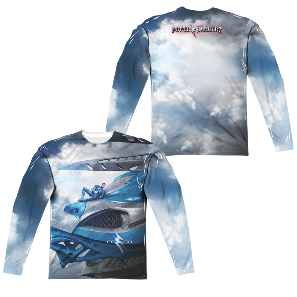 Power Rangers Blue Zord Poster Men's All-Over Print T-Shirt Men's All-Over Print Long Sleeve Power Rangers