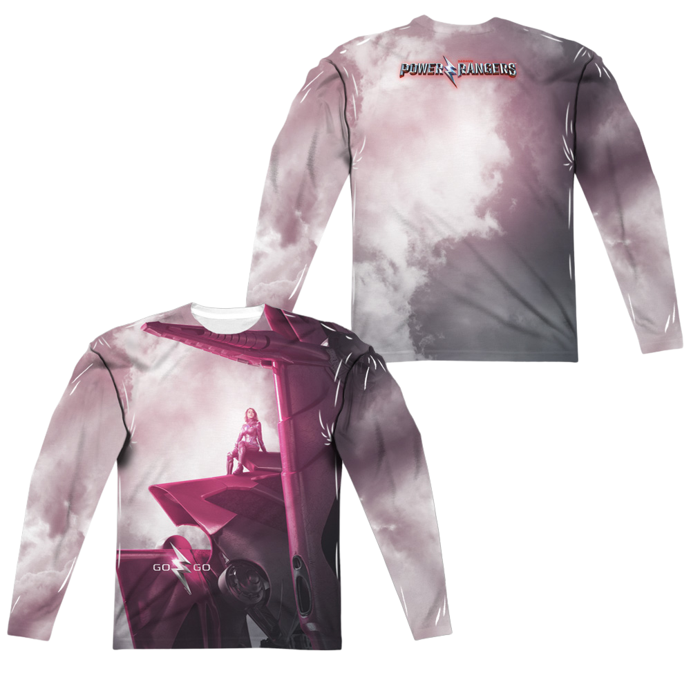 Power Rangers Pink Zord Poster Men's All-Over Print T-Shirt Men's All-Over Print Long Sleeve Power Rangers