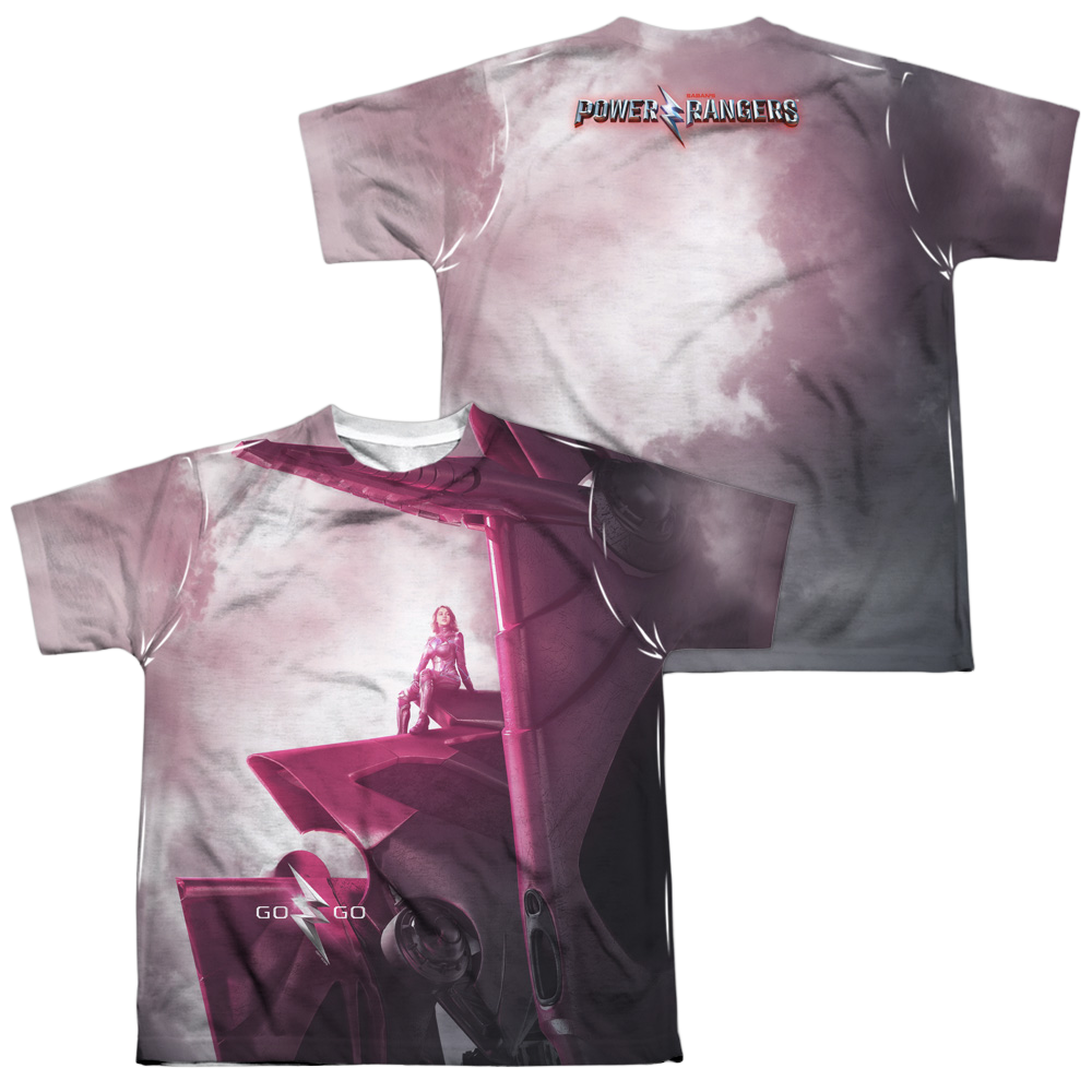 Power Rangers Pink Zord Poster Youth All-Over Print T-Shirt (Ages 8-12) Youth All-Over Print T-Shirt (Ages 8-12) Power Rangers