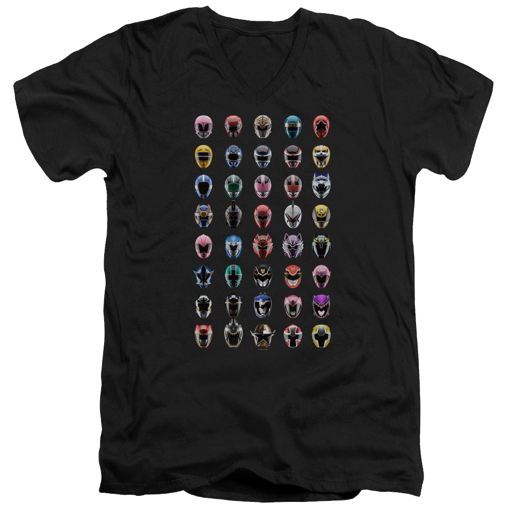 Mighty Morphin Power Rangers Visual Timeline - Men's V-Neck T-Shirt Men's V-Neck T-Shirt Power Rangers