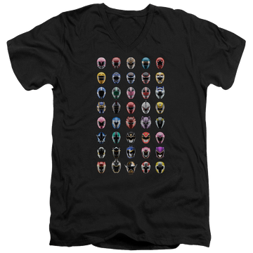 Mighty Morphin Power Rangers Visual Timeline - Men's V-Neck T-Shirt Men's V-Neck T-Shirt Power Rangers