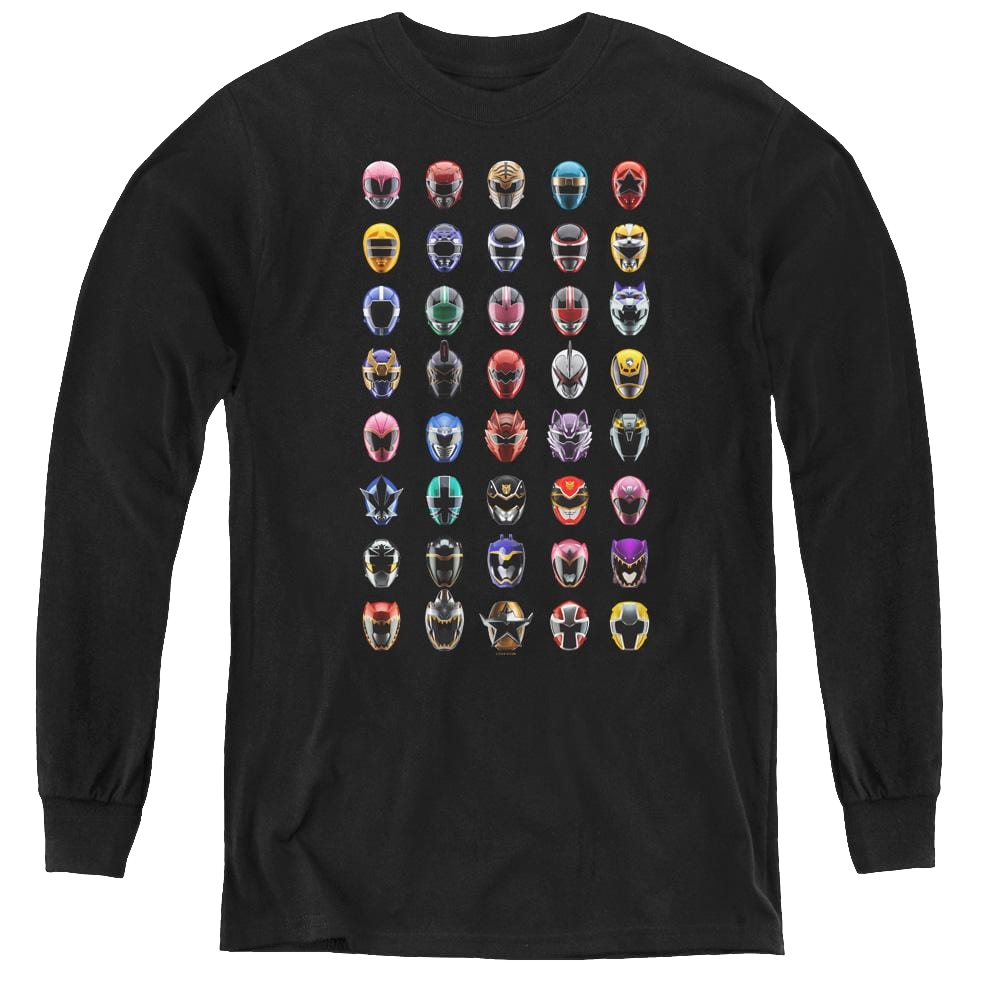 Mighty Morphin Power Rangers Visual Timeline - Youth Long Sleeve T-Shirt Youth Long Sleeve T-Shirt Power Rangers