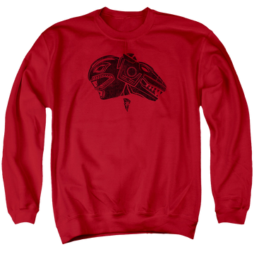 Mighty Morphin Power Rangers Red - Men's Crewneck Sweatshirt Men's Crewneck Sweatshirt Power Rangers