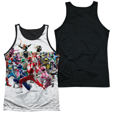Mighty Morphin Power Rangers Ranger Overload - Men's Black Back Tank Top Men's Black Back Tank Power Rangers