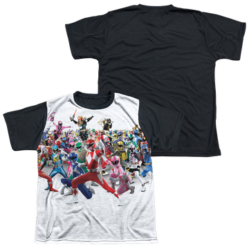 Mighty Morphin Power Rangers Ranger Overload - Youth Black Back T-Shirt Youth Black Back T-Shirt (Ages 8-12) Power Rangers
