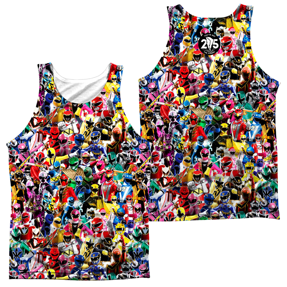 Mighty Morphin Power Rangers Crowd Rangers (F/B) - Men's All Over Print Tank Men's All Over Print Tank Power Rangers