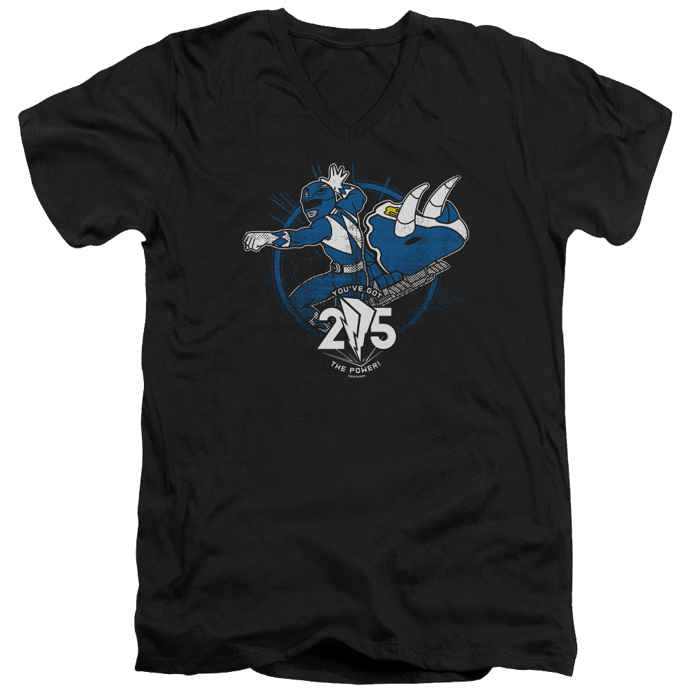 Mighty Morphin Power Rangers Blue 25 - Men's V-Neck T-Shirt Men's V-Neck T-Shirt Power Rangers
