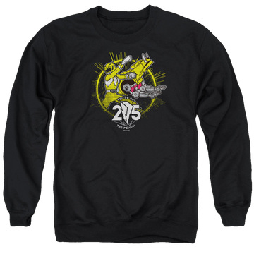 Mighty Morphin Power Rangers Yellow 25 - Men's Crewneck Sweatshirt Men's Crewneck Sweatshirt Power Rangers