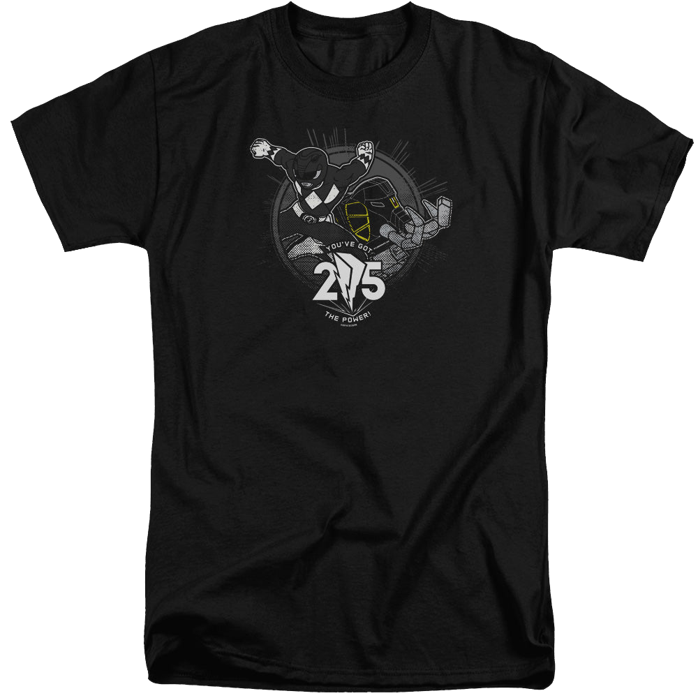 Mighty Morphin Power Rangers Black 25 - Men's Tall Fit T-Shirt Men's Tall Fit T-Shirt Power Rangers