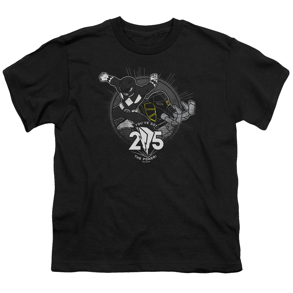 Mighty Morphin Power Rangers Black 25 - Youth T-Shirt Youth T-Shirt (Ages 8-12) Power Rangers