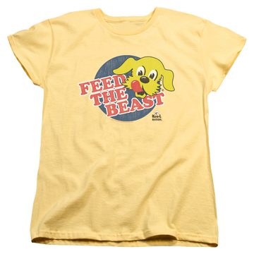 Banana women's t-shirt with Ken-L Ration Ken L Ration Feed The Beast graphic