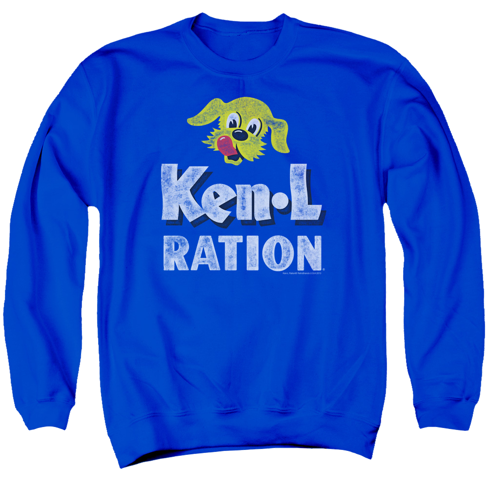 Ken L Ration Distressed Logo Men's Crewneck Sweatshirt Men's Crewneck Sweatshirt Ken-L Ration