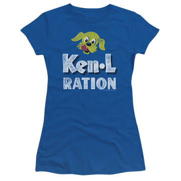 Royal juniors t-shirt with Ken-L Ration Ken L Ration Distressed Logo graphic