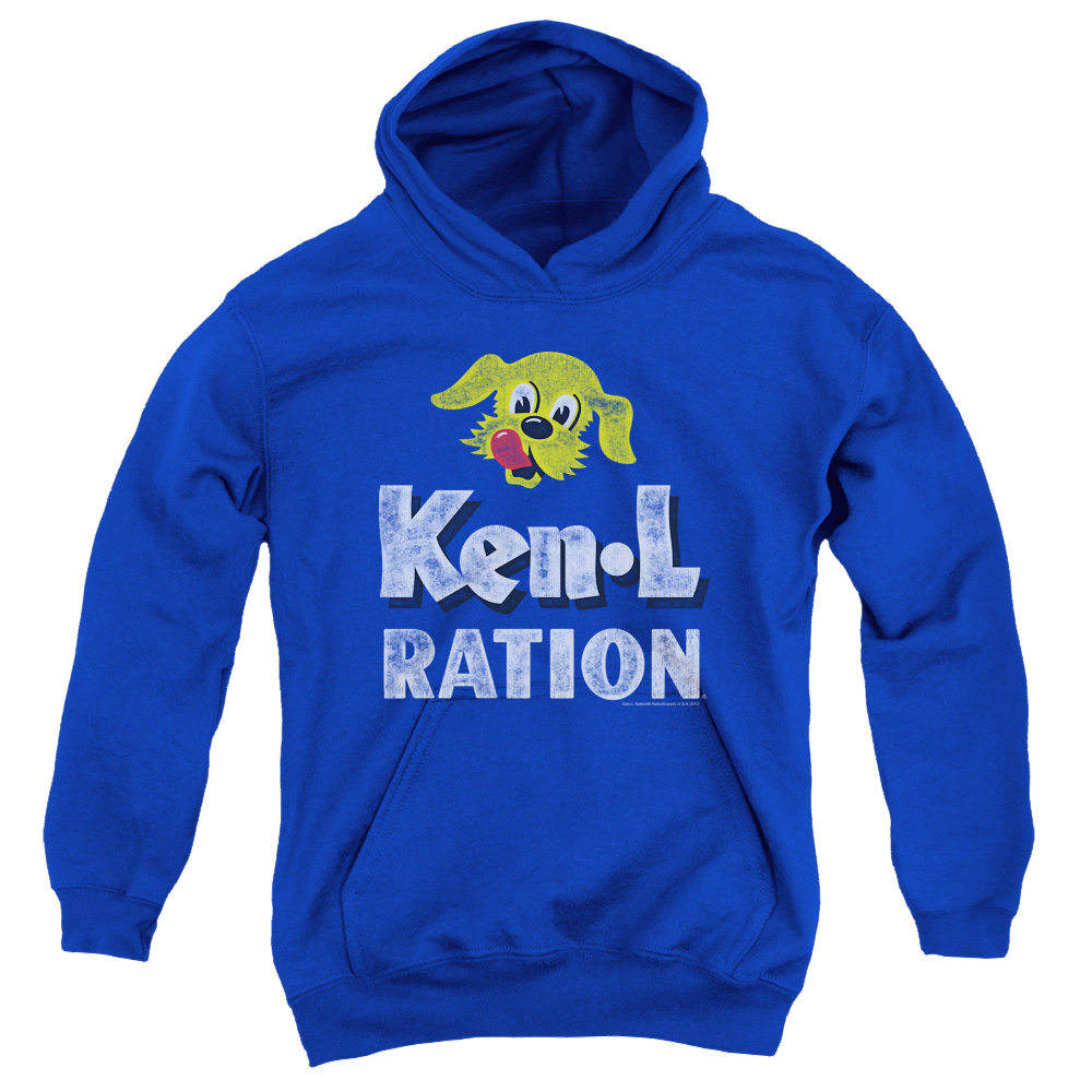 Ken L Ration Distressed Logo Youth Hoodie (Ages 8-12) Youth Hoodie (Ages 8-12) Ken-L Ration