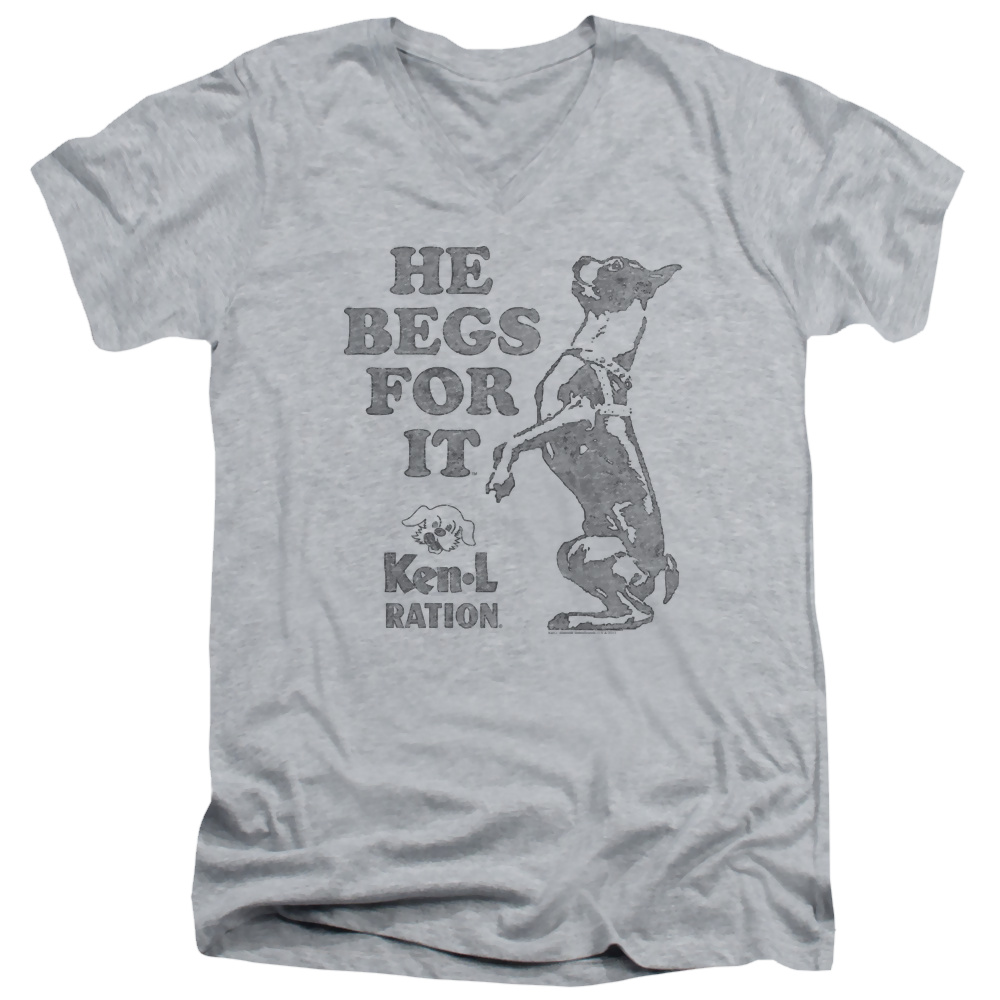 Ken L Ration Begs Men's V-Neck T-Shirt Men's V-Neck T-Shirt Ken-L Ration
