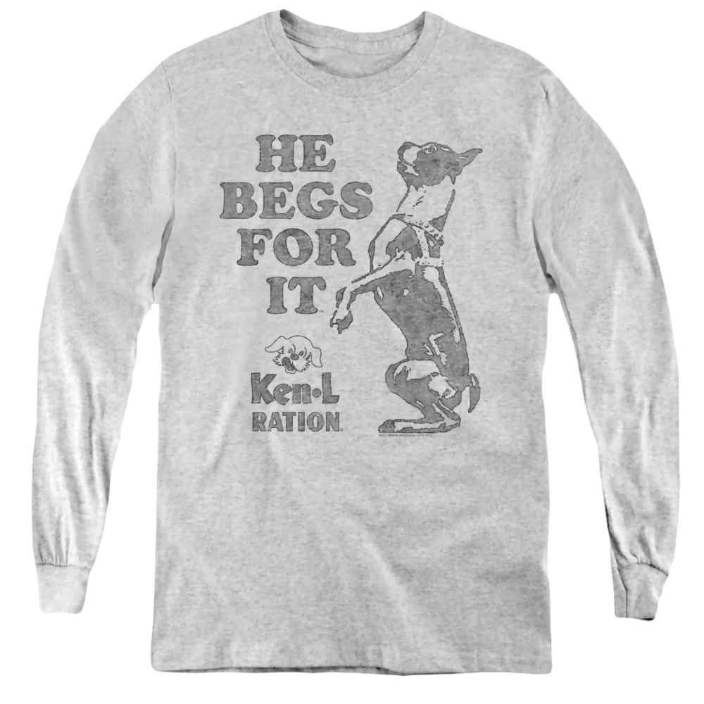 Ken-L Ration Begs - Youth Long Sleeve T-Shirt Youth Long Sleeve T-Shirt Ken-L Ration