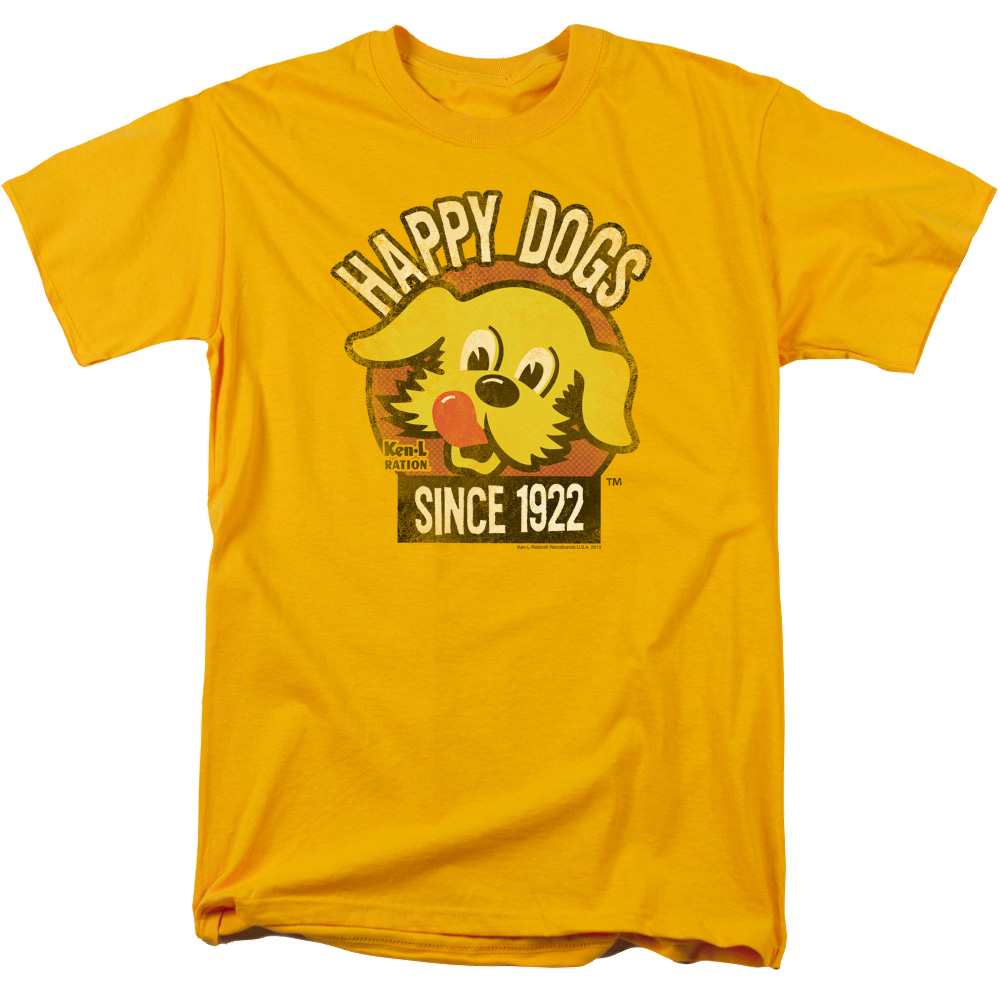 Ken L Ration Happy Dogs Men's Regular Fit T-Shirt Men's Regular Fit T-Shirt Ken-L Ration