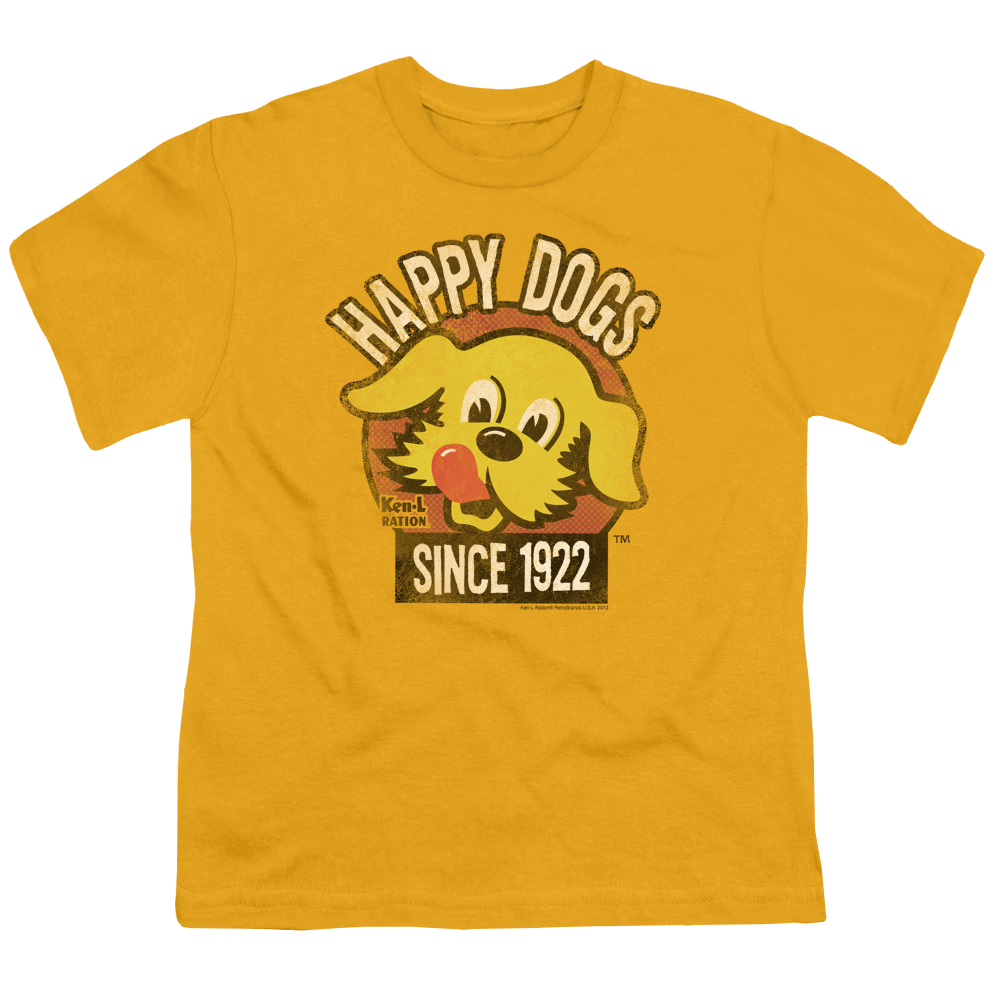 Ken L Ration Happy Dogs Youth T-Shirt (Ages 8-12) Youth T-Shirt (Ages 8-12) Ken-L Ration