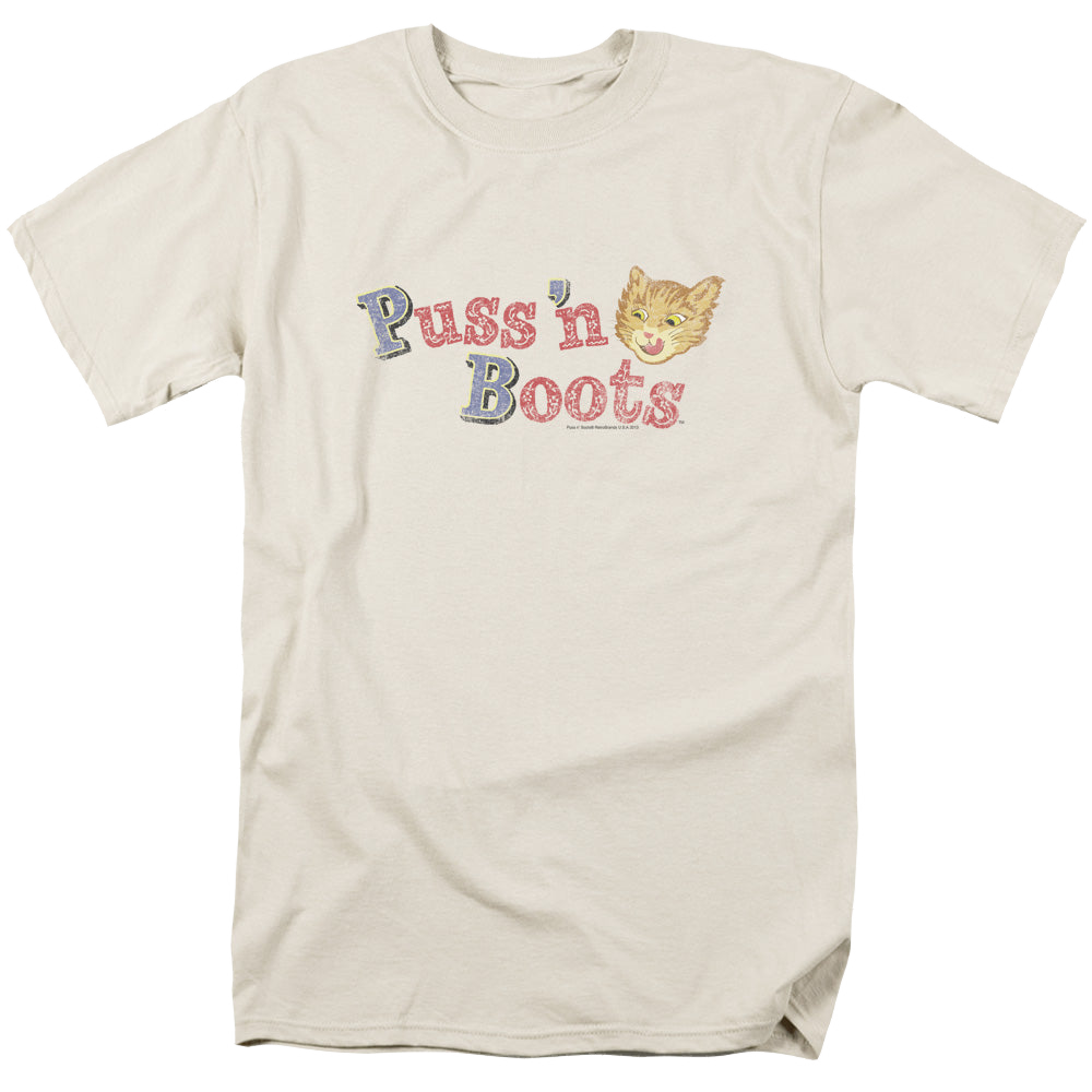 Puss 'n Boots Cat Face Logo - Men's Regular Fit T-Shirt Men's Regular Fit T-Shirt Puss 'n Boots
