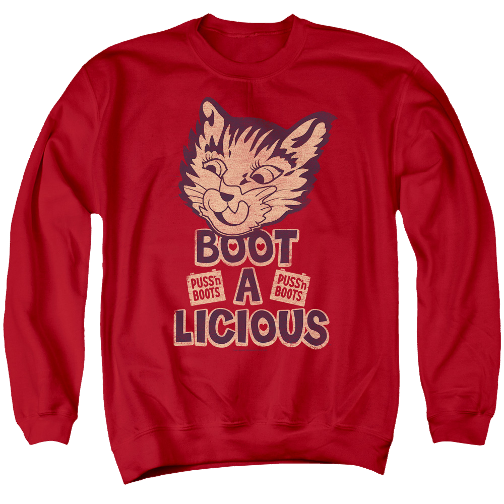 Puss 'n Boots Boot A Licious - Men's Crewneck Sweatshirt Men's Crewneck Sweatshirt Puss 'n Boots