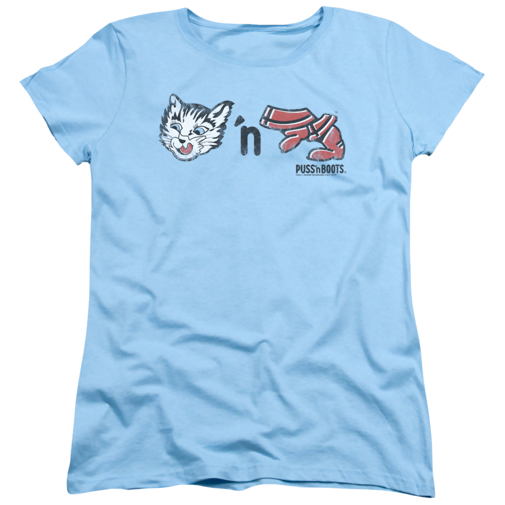 Puss 'n Boots Rebus Logo - Women's T-Shirt Women's T-Shirt Puss 'n Boots