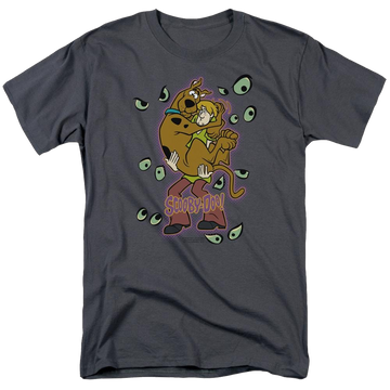 Charcoal men's regular fit t-shirt with Scooby Doo Being Watched graphic