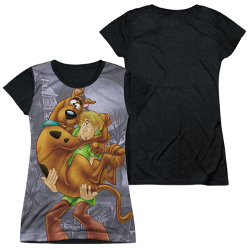 Scooby Doo Scooby And Shaggy juniors black back t-shirt