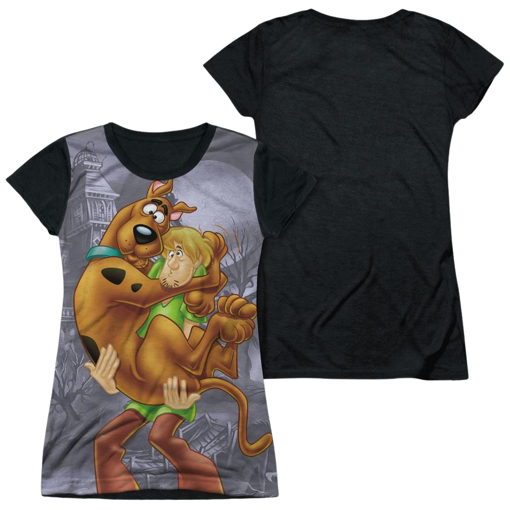Scooby Doo Scooby And Shaggy Juniors Black Back T-Shirt Juniors Black Back T-Shirt Scooby Doo
