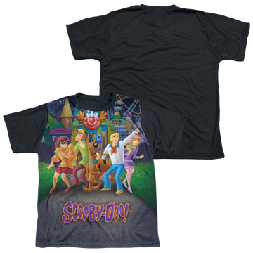 Scooby Doo Amusement Park youth black back t-shirt for ages 8 to 12