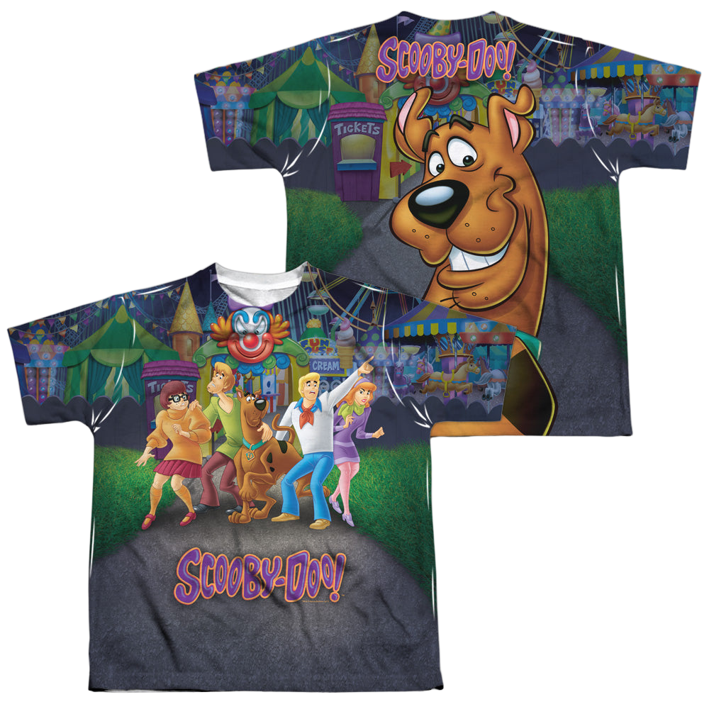 Scooby Doo Amusement Park (Front/Back Print) - Youth All-Over Print T-Shirt Youth All-Over Print T-Shirt (Ages 8-12) Scooby Doo