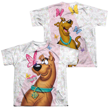Scooby Doo Butterfly youth all-over print t-shirt for ages 8 to 12