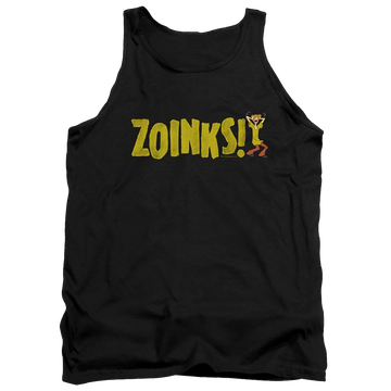 Black men's tank with Scooby Doo Zoinks graphic