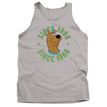 Athletic heather men's tank with Scooby Doo Scooby 1969 graphic