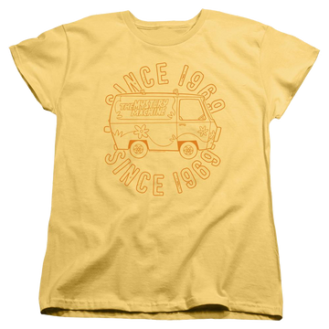 Banana women's t-shirt with Scooby Doo Mystery Machine graphic