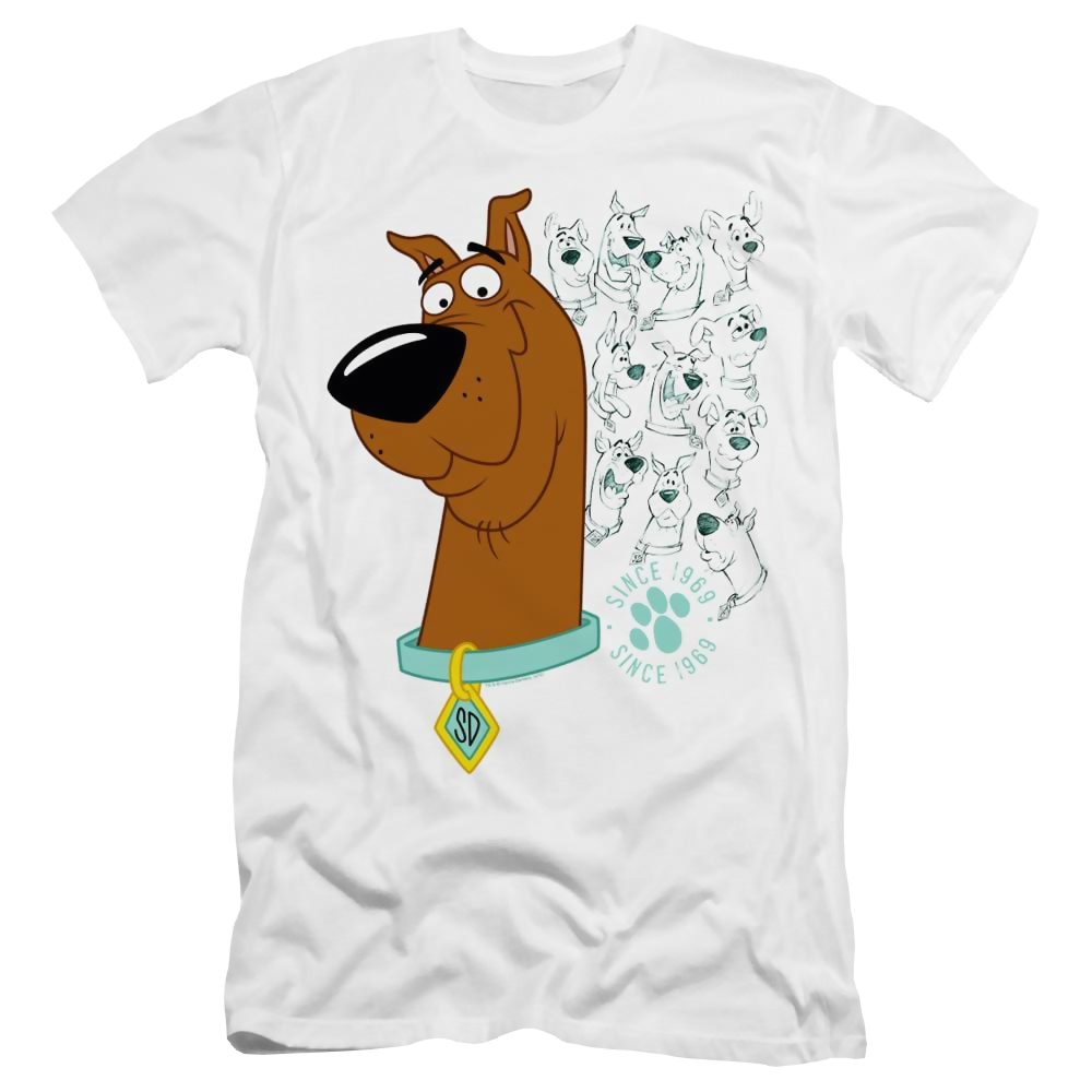 Scooby Doo Evolution Of Scooby Doo - Men's Premium Slim Fit T-Shirt Men's Premium Slim Fit T-Shirt Scooby Doo