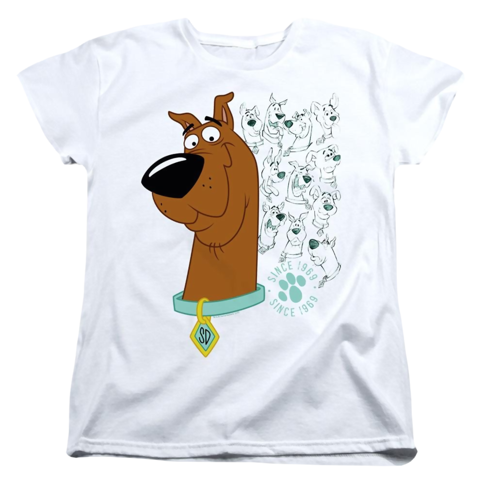 Scooby Doo Evolution Of Scooby Doo - Women's T-Shirt Women's T-Shirt Scooby Doo