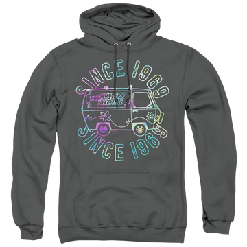 Charcoal pullover hoodie with Scooby Doo Groovin 69 graphic