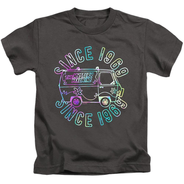 Charcoal kid's t-shirt for ages 4 to 7 with Scooby Doo Groovin 69 graphic