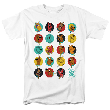 White men's regular fit t-shirt with Scooby Doo Heads Up graphic