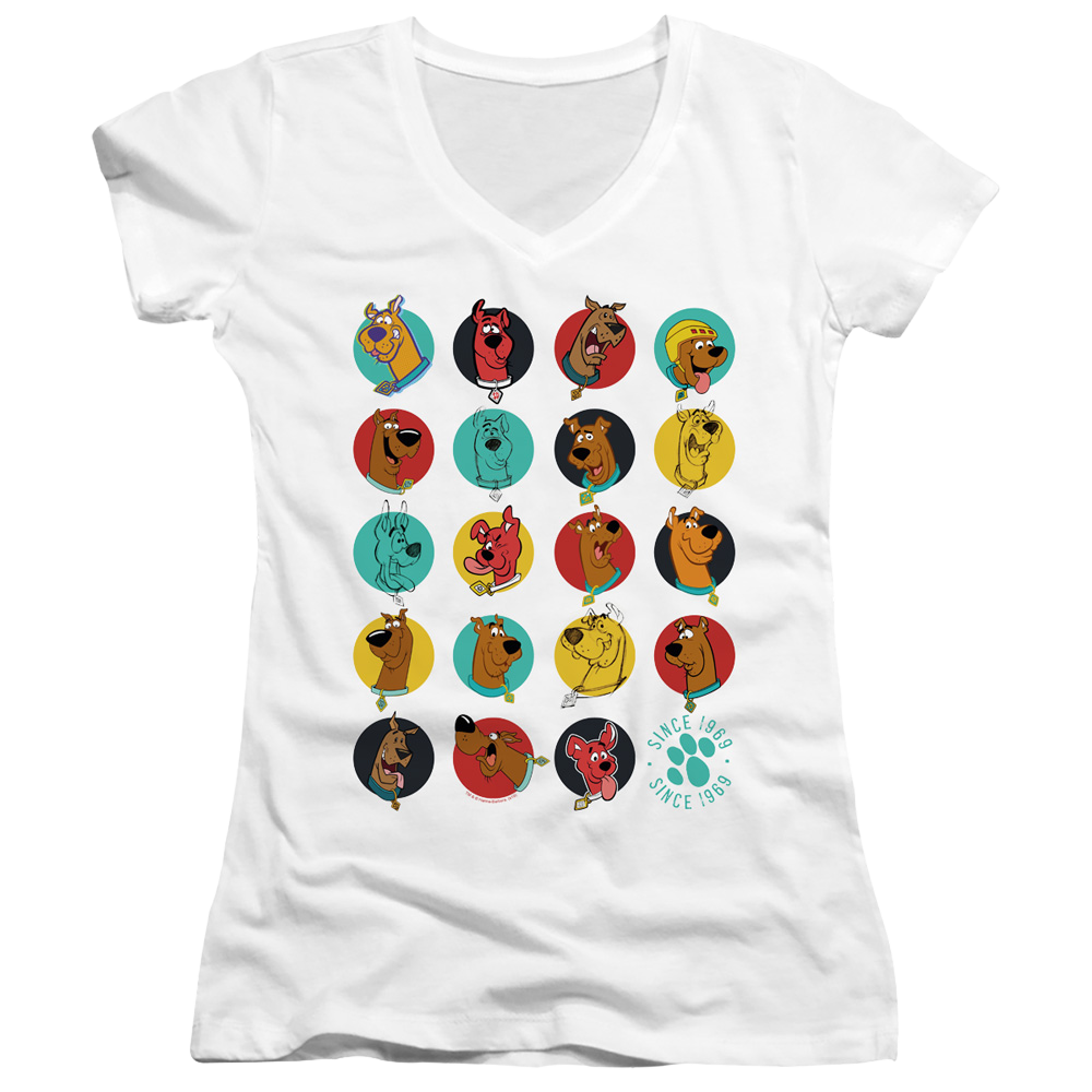 Scooby Doo Heads Up - Juniors V-Neck T-Shirt Juniors V-Neck T-Shirt Scooby Doo