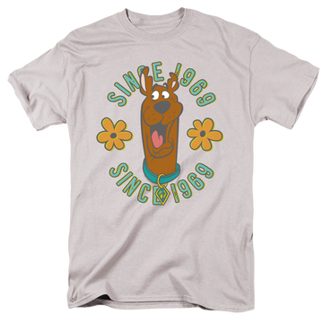 Silver men's regular fit t-shirt with Scooby Doo In The Middle graphic