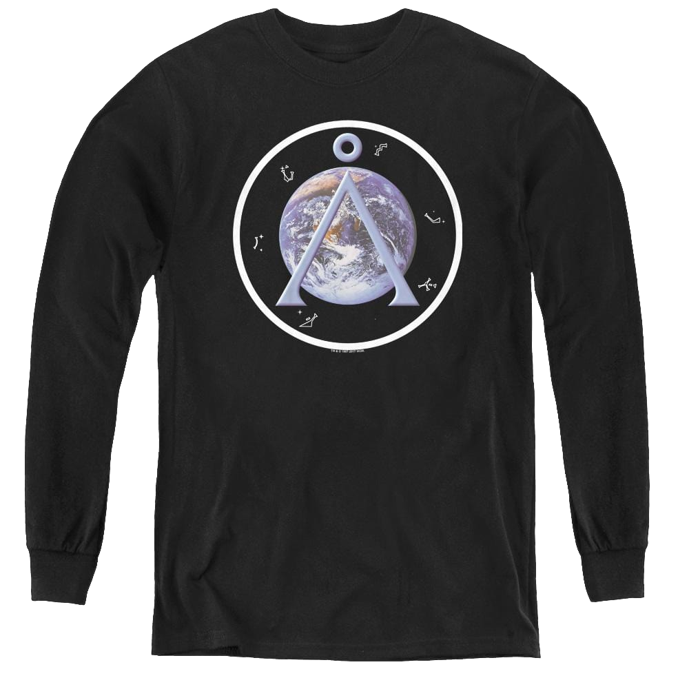 Stargate Sg-1 Earth Emblem - Youth Long Sleeve T-Shirt Youth Long Sleeve T-Shirt Stargate
