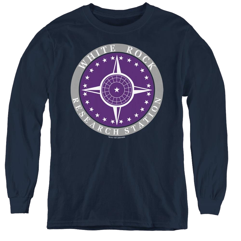 Stargate Sg-1 White Rock Logo - Youth Long Sleeve T-Shirt Youth Long Sleeve T-Shirt Stargate