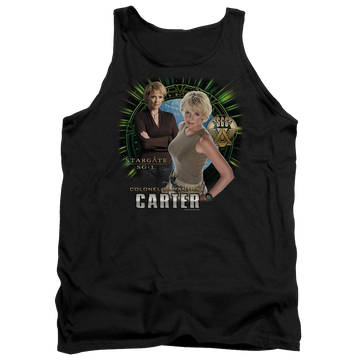 Black men's tank with Stargate Samantha Carter graphic